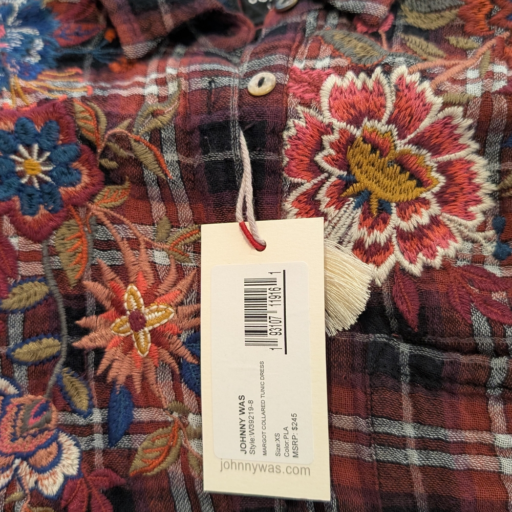 Johnny Was Margot Dress with Pink Floral Embroidery - Picture 8 of 13
